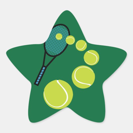 Tennis FAN SLICE SERVE Ster Sticker (Voorkant)