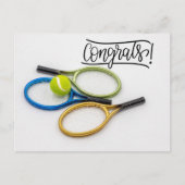 Tennis Felicitaties voor de speler Briefkaart (Voorkant)