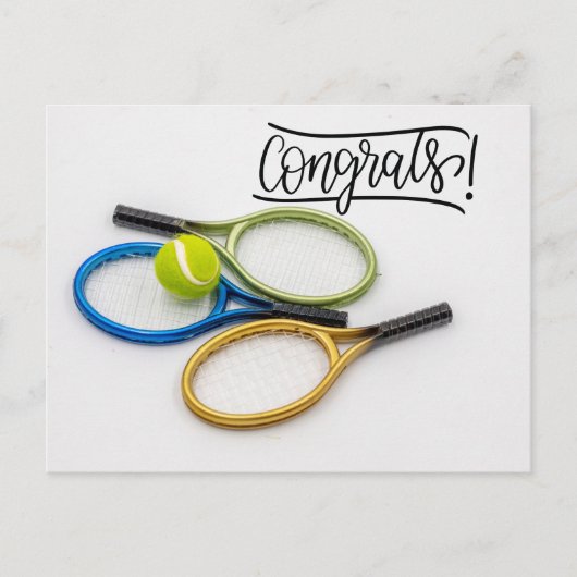 Tennis Felicitaties voor de speler Briefkaart (Voorkant)