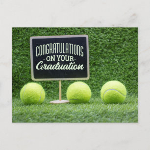 Tennis Felicitaties voor speler  Afstuderen Briefkaart