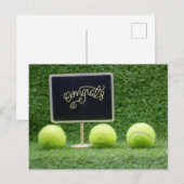 Tennis Felicitaties voor speler  Ansichtkaart Briefkaart (Voorkant / Achterkant)