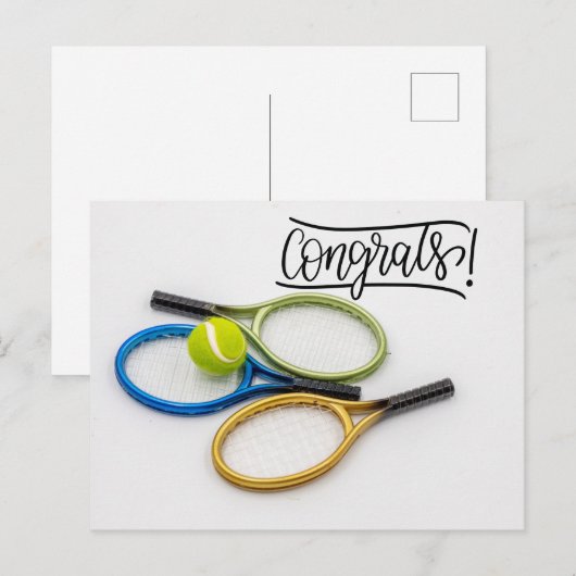 Tennis Felicitaties voor speler Briefkaart (Voorkant / Achterkant)