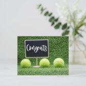 Tennis Felicitaties voor speler  ] Briefkaart (Staand voorkant)