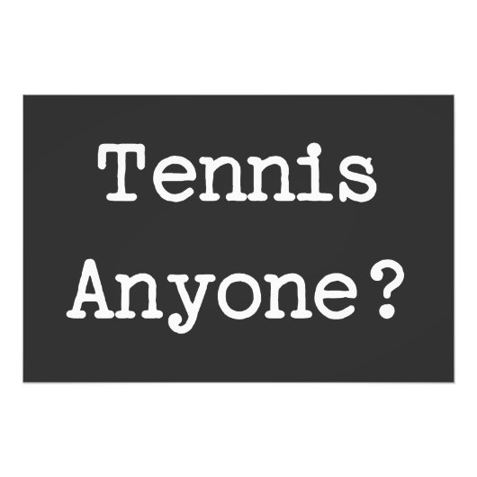 Tennis Foto Afdruk (Voorkant)