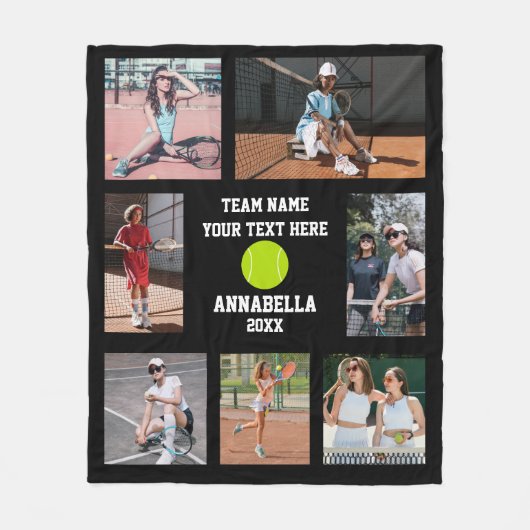 Tennis foto collage fleece deken (Voorkant)