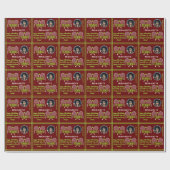 Tennis Foto Naam Leeftijd Verjaardag Cadeaupapier (Vlak)