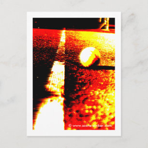 Tennis-foto op briefkaart