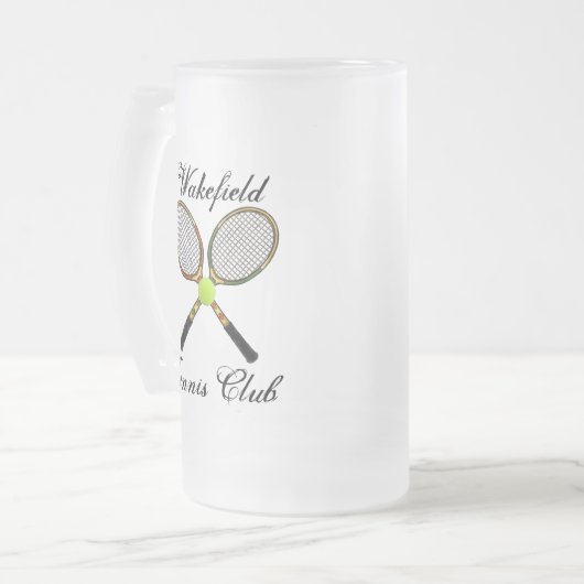 Tennis Frosted Mok (Voorkant links)