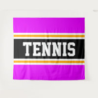 TENNIS Fun Sportieve Heldere Roze Zwart Gele Strep