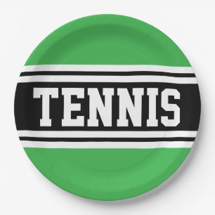 TENNIS Fun Vet Gebleekt Helder Groen Zwart Racing  Papieren Bordje