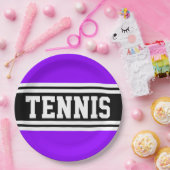 TENNIS Fun Vet Gedurfd Helder Paars Zwart Racing S Papieren Bordje (Feest)