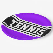 TENNIS Fun Vet Gedurfd Helder Paars Zwart Racing S Papieren Bordje (Gekanteld)