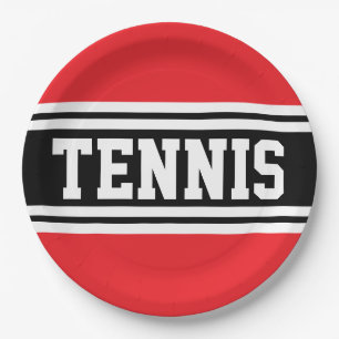 TENNIS Fun Vet Gedurfd Helder Rood Zwart Racing St Papieren Bordje
