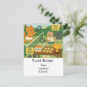 Tennis Fund Raiser voor Cat Lovers Briefkaart (Staand voorkant)