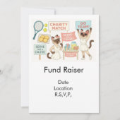 Tennis Fund Raiser voor Cat Lovers Kaart (Voorkant)