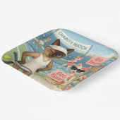 Tennis Fund Raiser voor Cat Lovers Papieren Bordje (Gebogen)