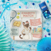 Tennis Fund Raiser voor Cat Lovers Papieren Bordje (Feest)