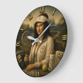 Tennis Funny Mona Lisa Grote Klok (Hoek)