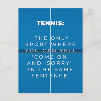 Tennis | Funny quote Briefkaart