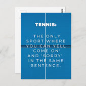 Tennis | Funny quote Briefkaart (Voorkant / Achterkant)
