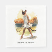 Tennis Funny Saying for Cat Lovers Servet (Voorkant)