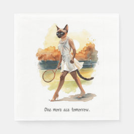 Tennis Funny Saying for Cat Lovers Servet