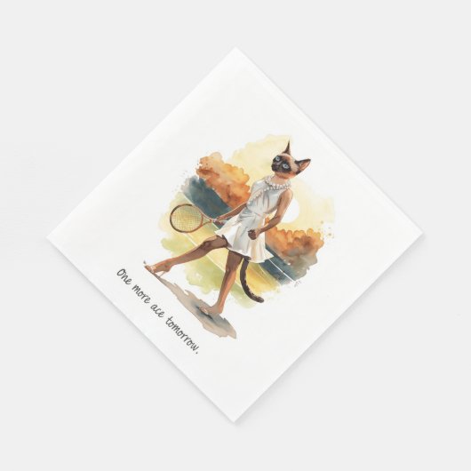 Tennis Funny Saying for Cat Lovers Servet (Hoek)