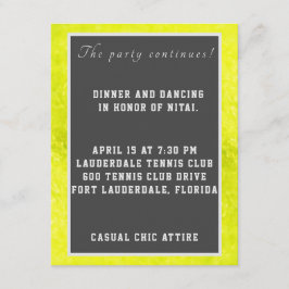 Tennis Fuzzies-behuizingskaart Informatiekaartje