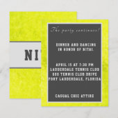 Tennis Fuzzies-behuizingskaart Informatiekaartje (Voorkant / Achterkant)