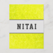 Tennis Fuzzies-behuizingskaart Informatiekaartje (Achterkant)