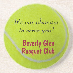 Tennis_Fuzzy Ball Design_Our Pleasure om u te dien Zandsteen Onderzetter