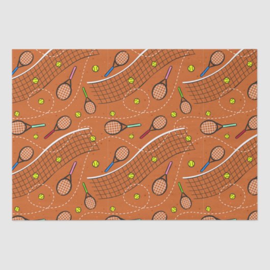 Tennis Game Fun Tissuepapier (Voorkant)