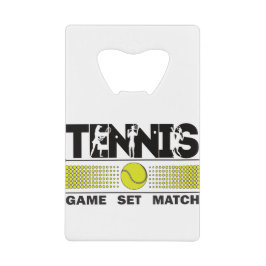 Tennis - Game Set Match Creditkaart Flessenopener