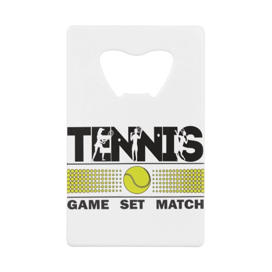 Tennis - Game Set Match Creditkaart Flessenopener (Voorkant)