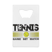 Tennis - Game Set Match Creditkaart Flessenopener (Achterkant)