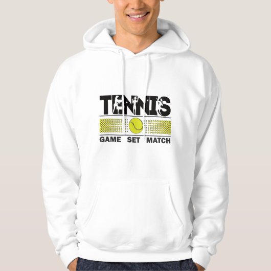 Tennis Game Set Match Hoodie (Voorkant)