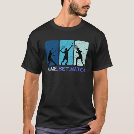 Tennis Game Set Match T-Shirt (Voorkant)