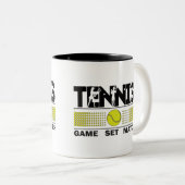 Tennis - Game Set Match Two-Tone Koffee Mok (Voorkant rechts)