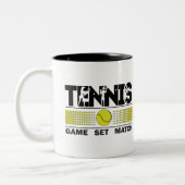 Tennis - Game Set Match Two-Tone Koffee Mok (Links)