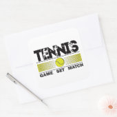 Tennis - Game Set Match Vierkante Sticker (Envelop)