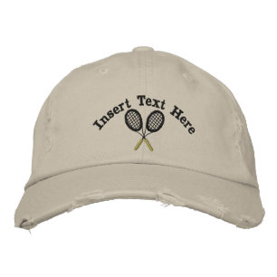 Tennis geborduurd Pet
