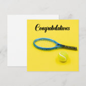 Tennis Gefeliciteerd met geel (Voorkant / Achterkant)