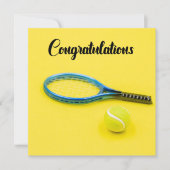 Tennis Gefeliciteerd met geel (Voorkant)