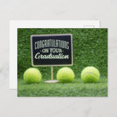 Tennis Gefeliciteerd met het Afstuderen van de spe Briefkaart (Voorkant / Achterkant)