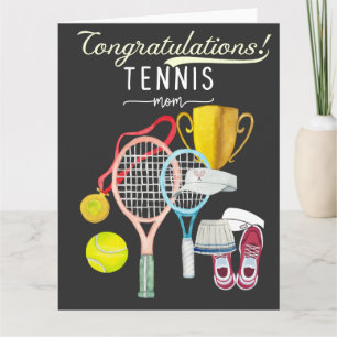 Tennis Gefeliciteerd met Tennis Mam Player Kaart