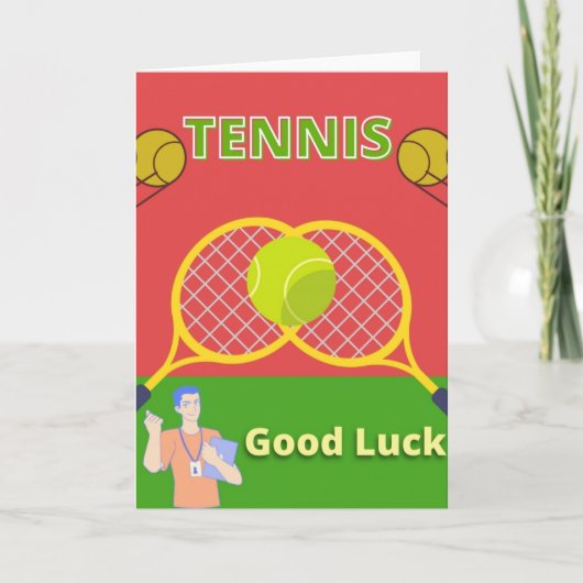 tennis - geluksplaten kaart (Voorkant)