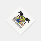 Tennis-gepensioneerde speler voor feest servet (Hoek)