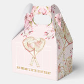 Tennis Gepersonaliseerd Meisje Verjaardag Bedankdoosjes (Voorkant)