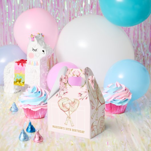 Tennis Gepersonaliseerd Meisje Verjaardag Bedankdoosjes (Feest)