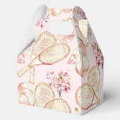 Tennis Gepersonaliseerd Meisje Verjaardag Bedankdoosjes (Achterkant)